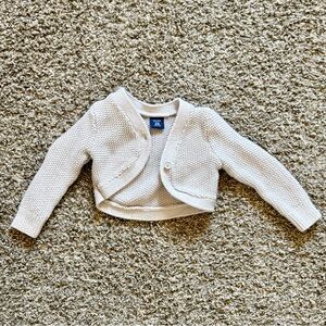 GAP Silver Knit Cropped Bolero Jacket for Kids